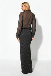 Sheer Polka Dot Maxi Dress