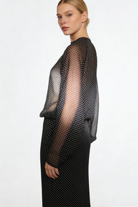 Sheer Polka Dot Maxi Dress