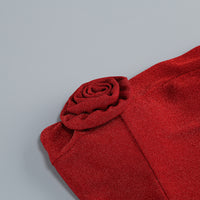 Shimmer Flower Top Maxi Skirt