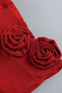 Shimmer Flower Top Maxi Skirt