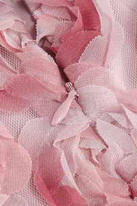 Scoop Neck 3D Petal Mini Dress