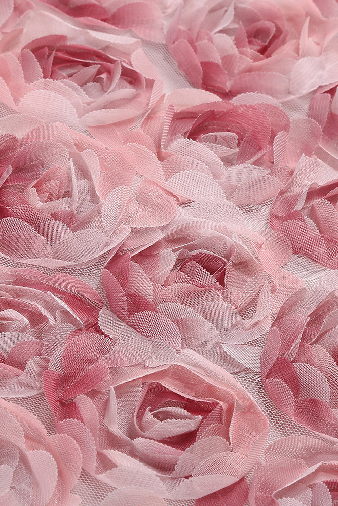 Scoop Neck 3D Petal Mini Dress