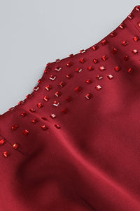 Sleeveless Corset Crystal Maxi Dress