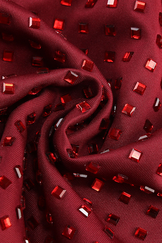 Sleeveless Corset Crystal Maxi Dress