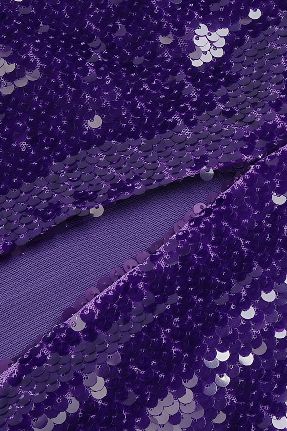 Robe dos nu à sequins sans manches en violet