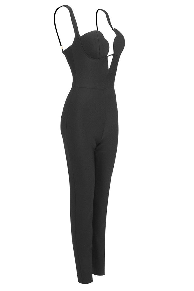 Sling Wavy Bandage Jumpsuit