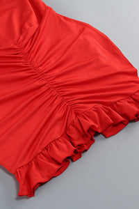 Slinky Off Shoulder Mesh Mini Dress