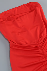 Slinky Off Shoulder Mesh Mini Dress