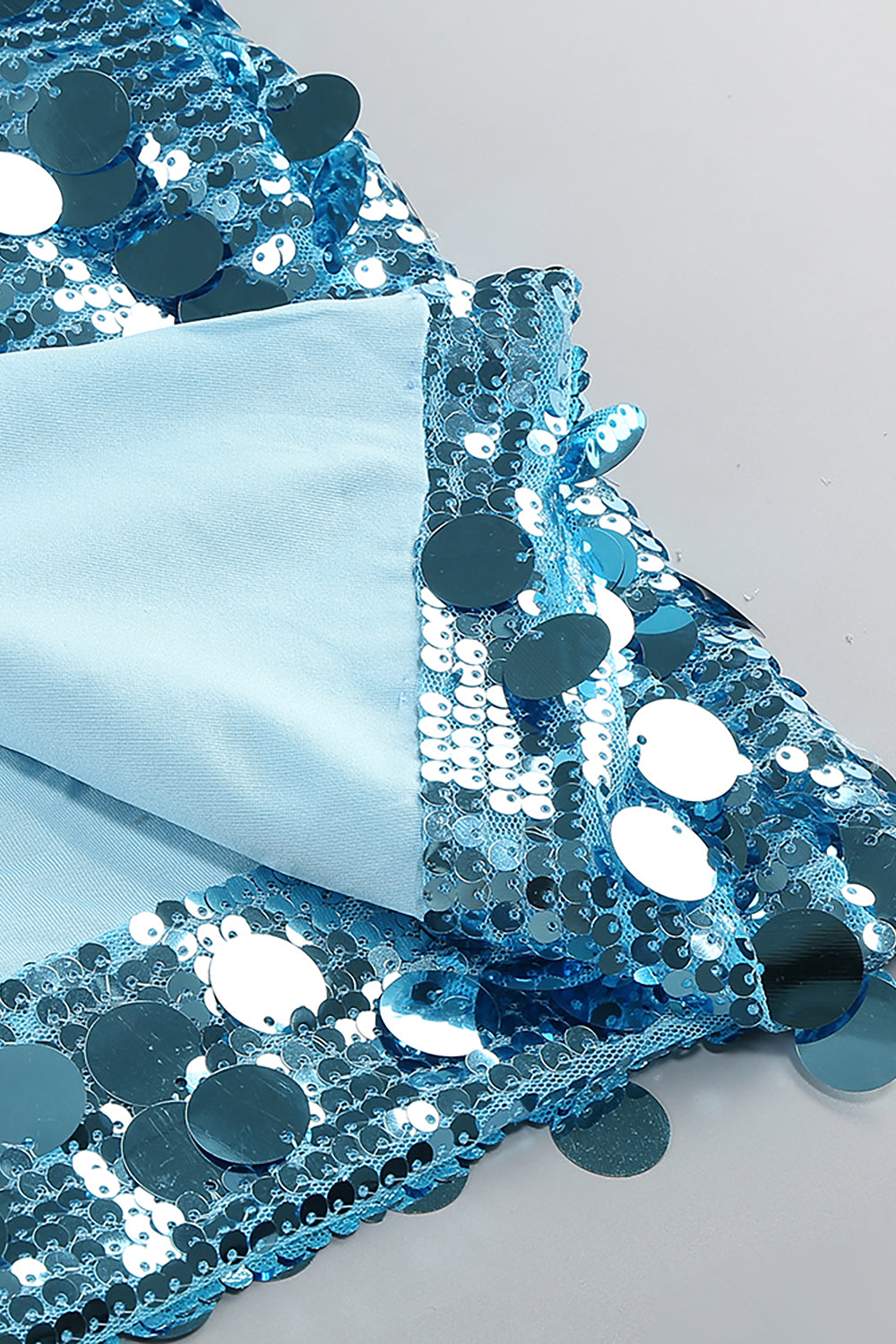 Slinky Sequin-embellished V-neck Gown