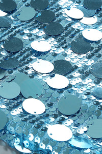 Slinky Sequin-embellished V-neck Gown