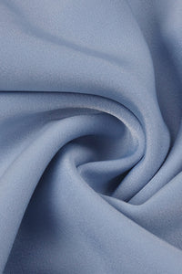 Slip Cross Back Ruffle Midi Dress in Light Blue