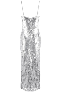 Robe longue à sequins