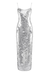 Robe longue à sequins