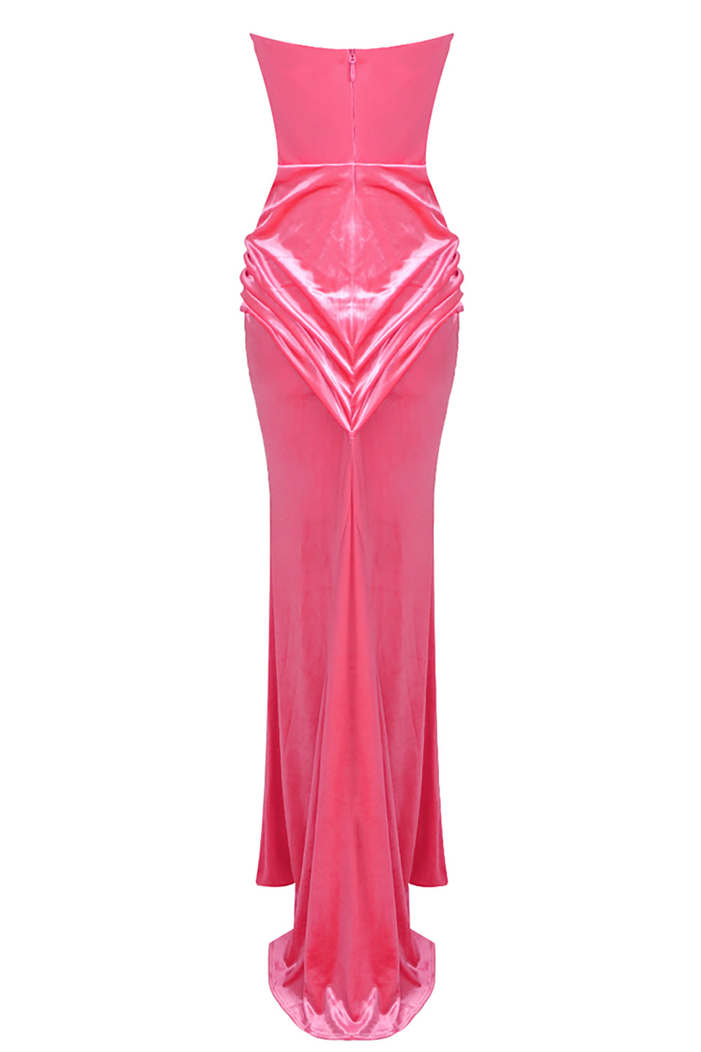 Slip Bustier Rhinestone Velvet Gown