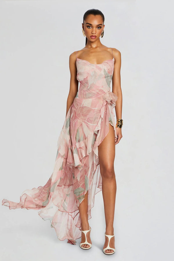 Slip Chiffon Split Dress