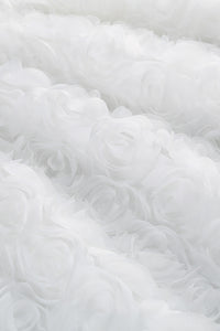 Square Neck Floral Mini Dress in Black & White