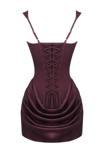 Square Neck Ruched Mini Dress