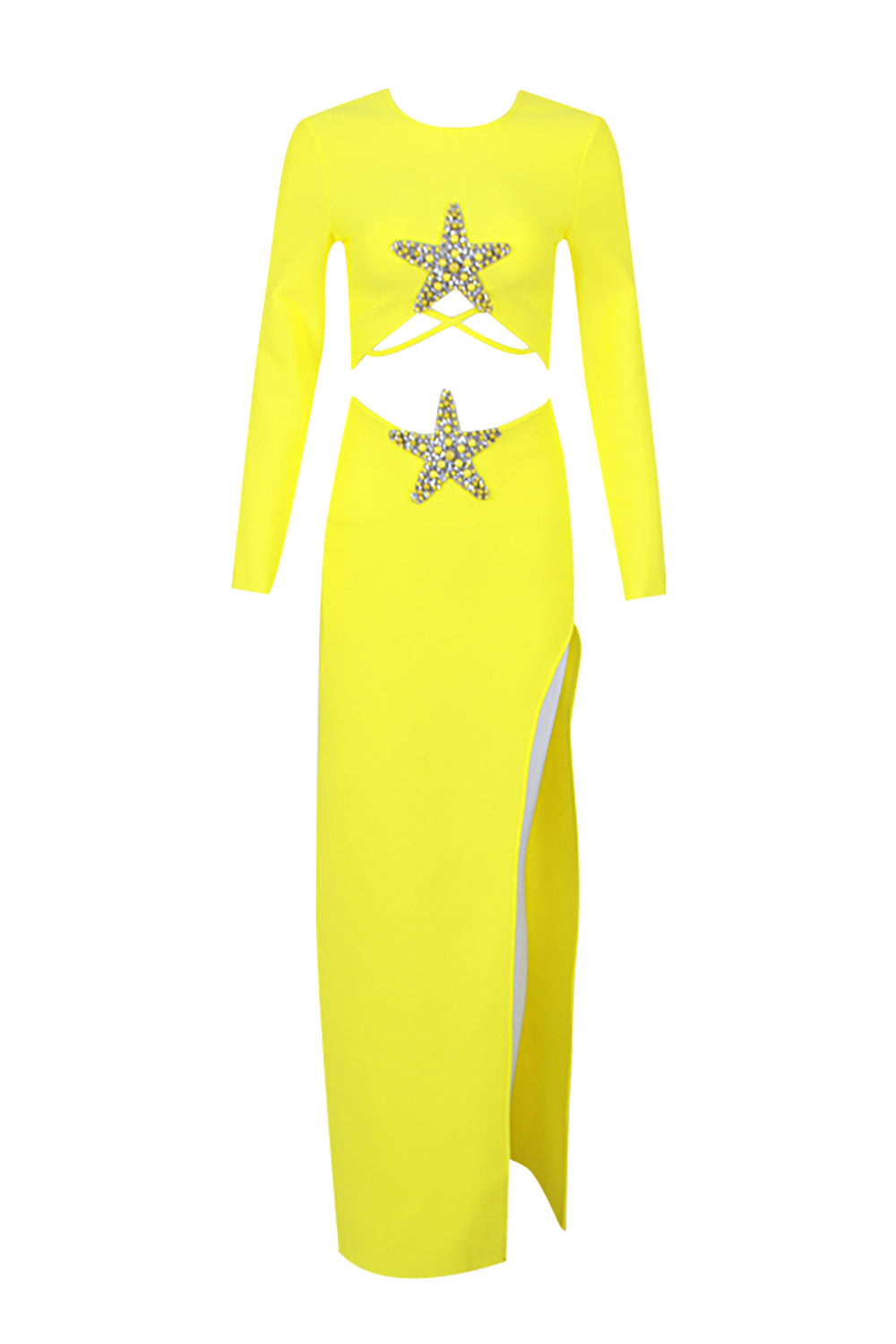 Starfish Set Cut-out Maxi Bandage Dress CHICIDA Starfish Set Cut-out Maxi Bandage Dress CHICIDA