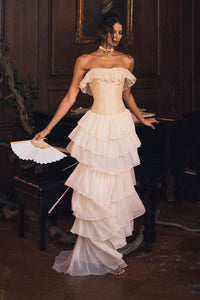 Strapless Corset Ballet Russes Gown