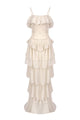 Strapless Corset Ballet Russes Gown in Beige