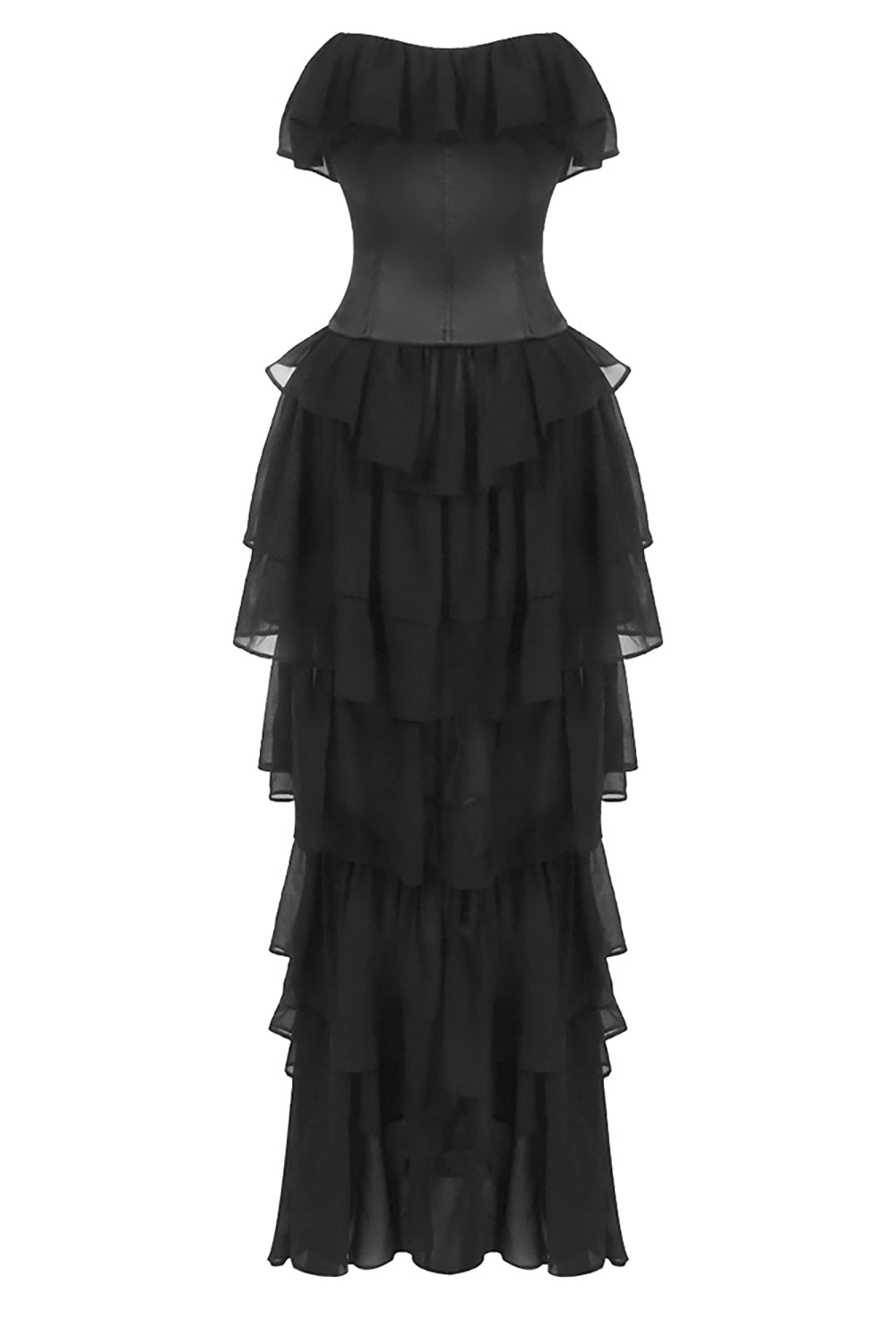 Strapless Corset Ballet Russes Gown in Black  CHICIDA