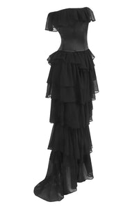 Strapless Corset Ballet Russes Gown in Black