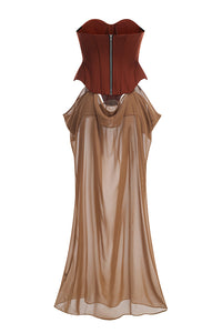 Corset Lace-up Maxi Dress