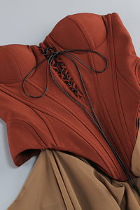 Corset Lace-up Maxi Dress