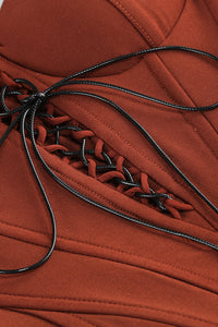 Corset Lace-up Maxi Dress