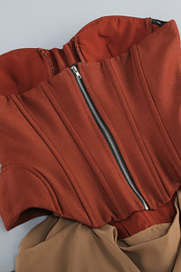 Corset Lace-up Maxi Dress