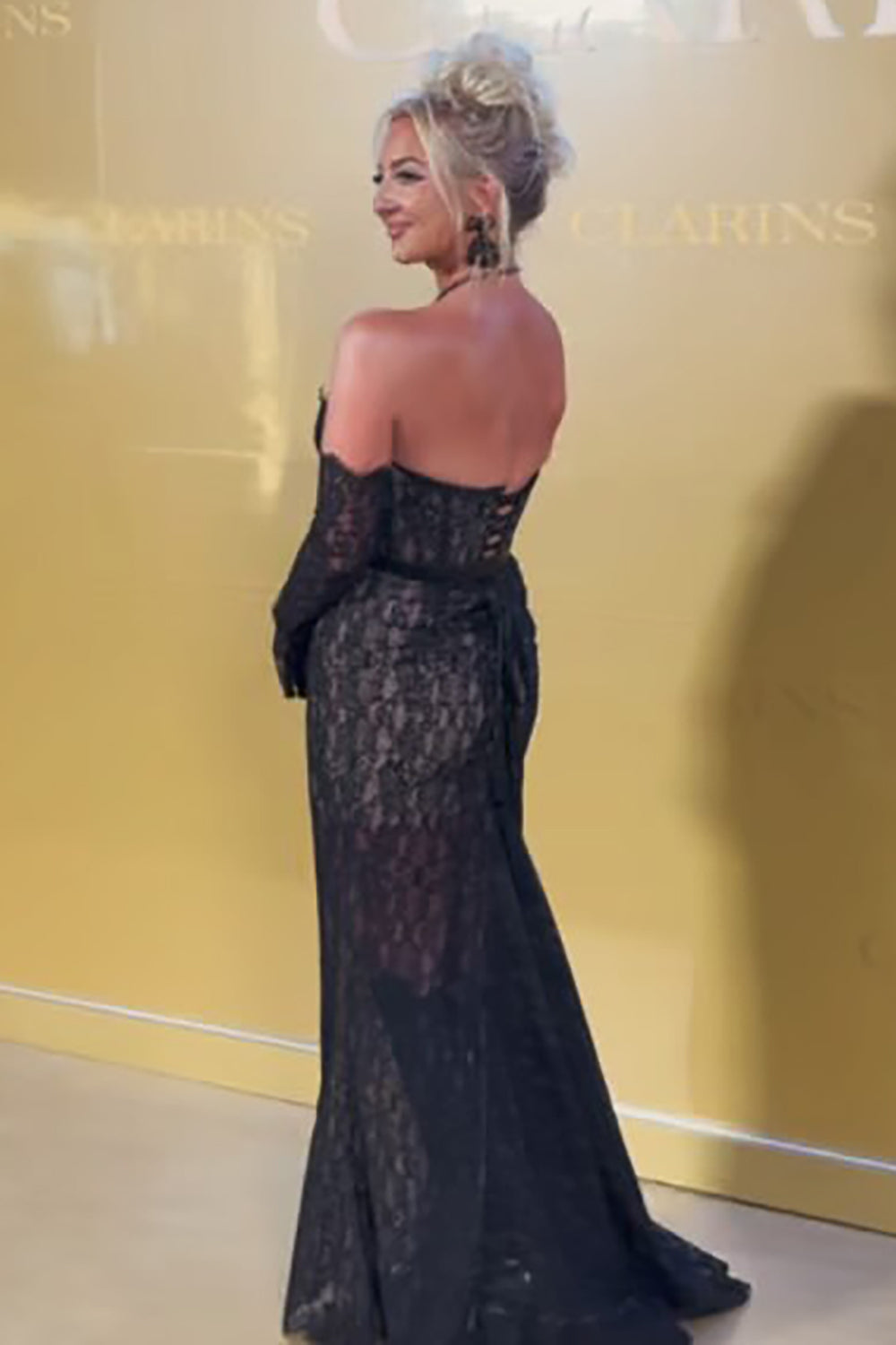 Strapless Corset Lace Gown