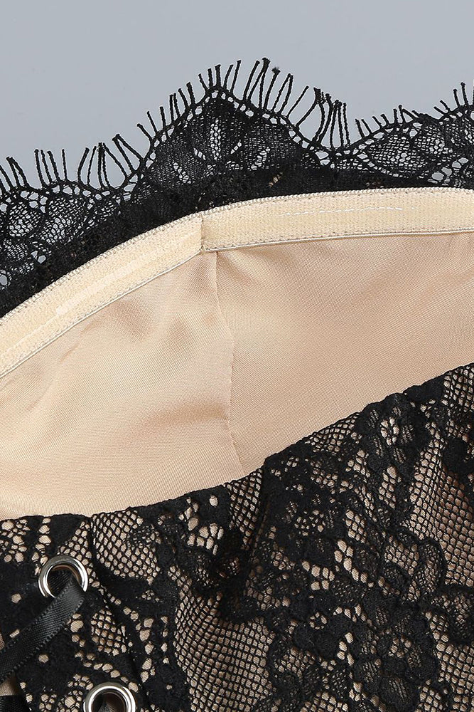 Strapless Corset Lace Gown