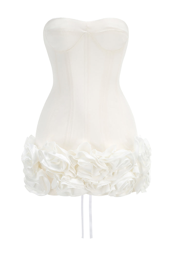 Strapless Corset Ruffled Bandage Mini Dress