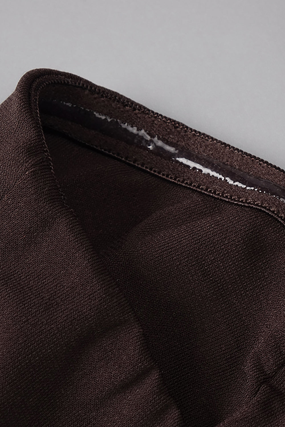 Strapless Crepe Maxi Dress in Brown