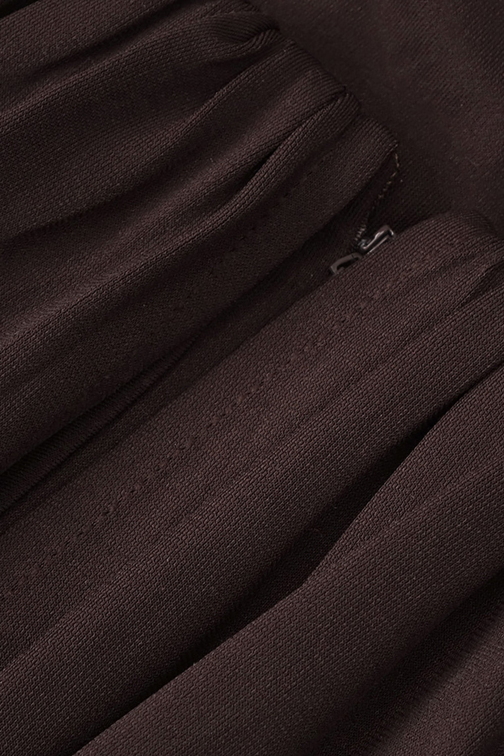 Strapless Crepe Maxi Dress in Brown