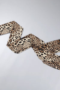 Strapless Crush Leopard Velvet Maxi Dress