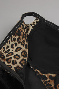 Strapless Crush Leopard Velvet Maxi Dress