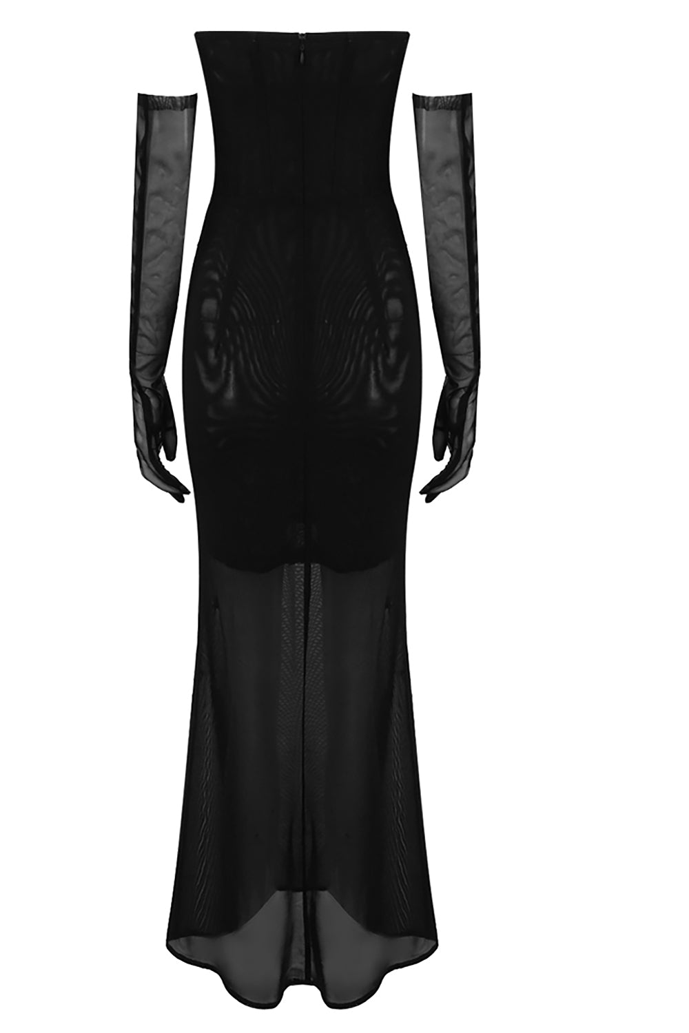 krystal rhinestone midi dress Krystal Rhinestone Midi Dress - Black