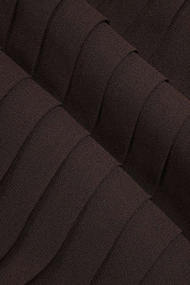 Strapless Drop Waist Pleated Gown