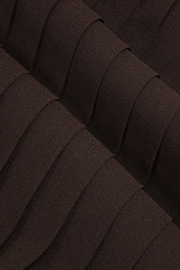 Strapless Drop Waist Pleated Gown