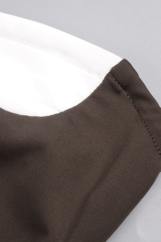 Strapless Drop Waist Pleated Gown