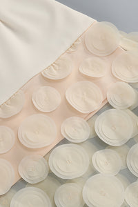 Strapless Flare Gown in Beige