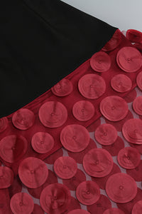 Strapless Flare Gown in Burgundy