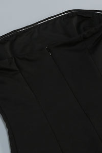 Strapless Flare Gown in Burgundy