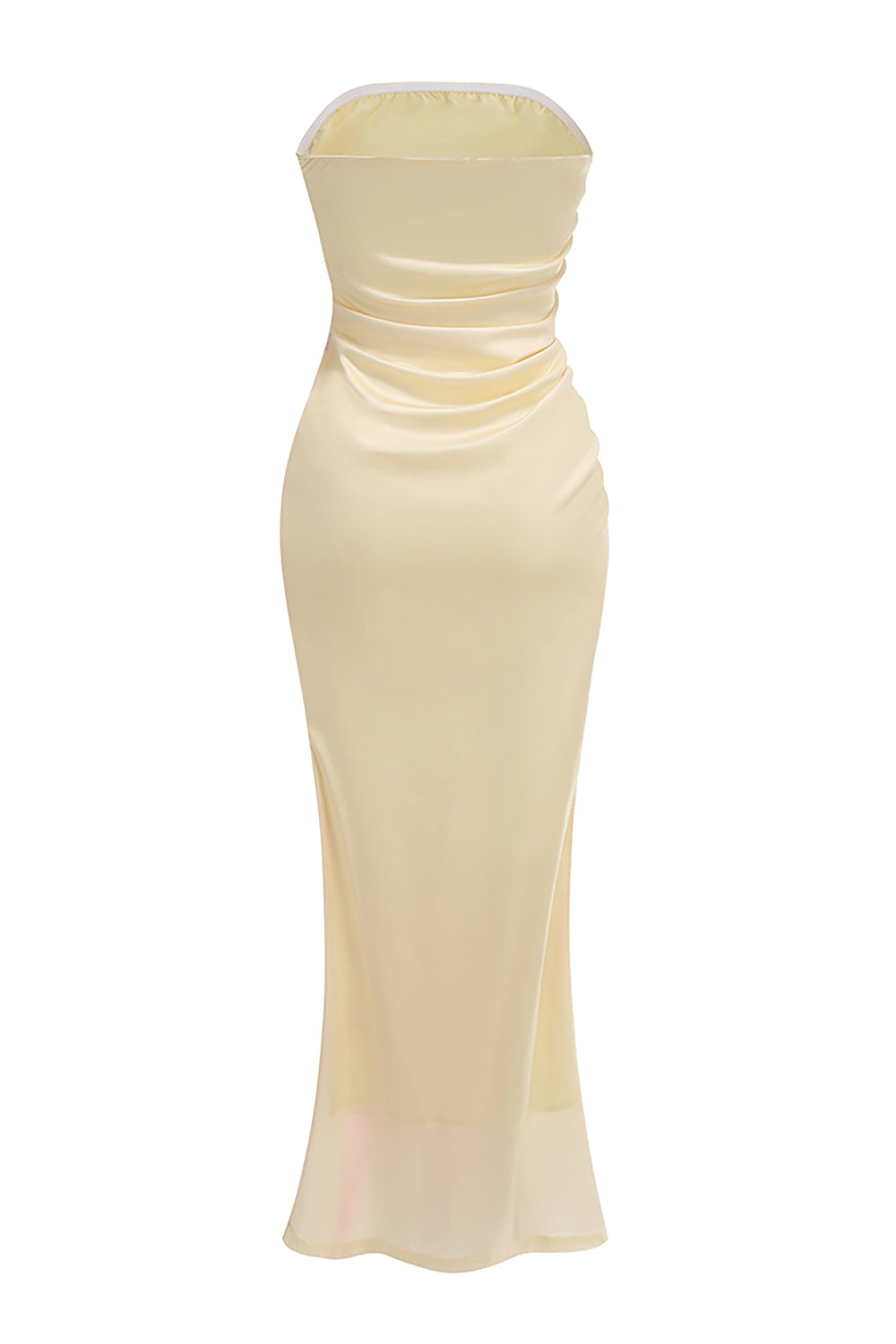 Strapless Floral Print Maxi Dress