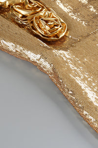 Strapless Floral Sequin Midi Dress