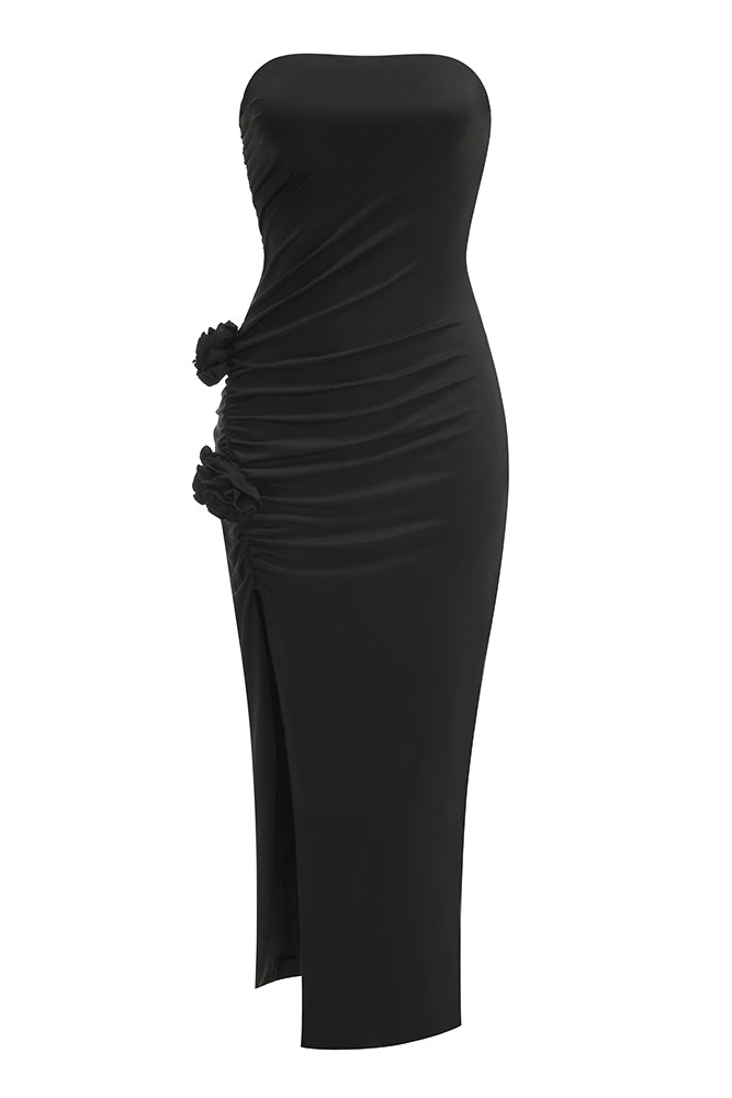 Strapless Flower Detail Dress