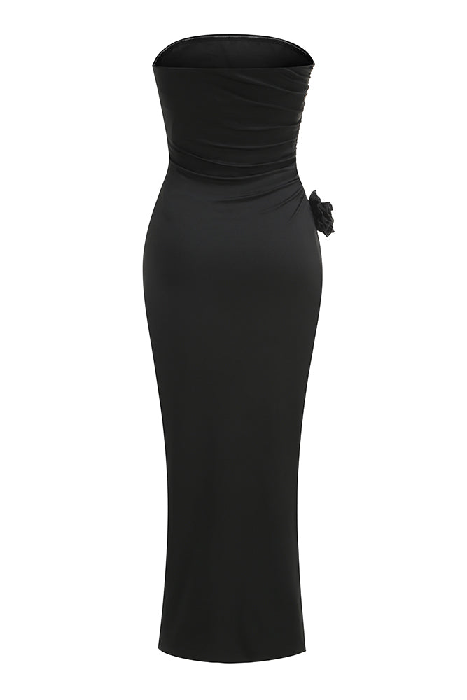Strapless Flower Detail Dress
