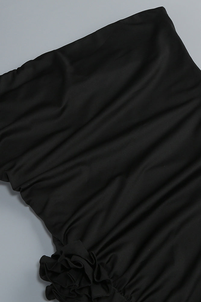 Strapless Flower Detail Dress