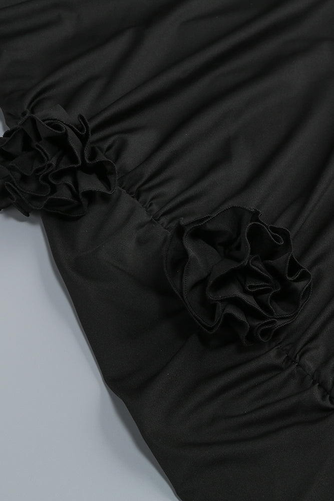 Strapless Flower Detail Dress